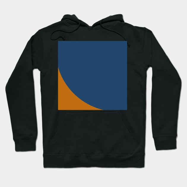 Blue Curve on Orange Hoodie by PSCSCo